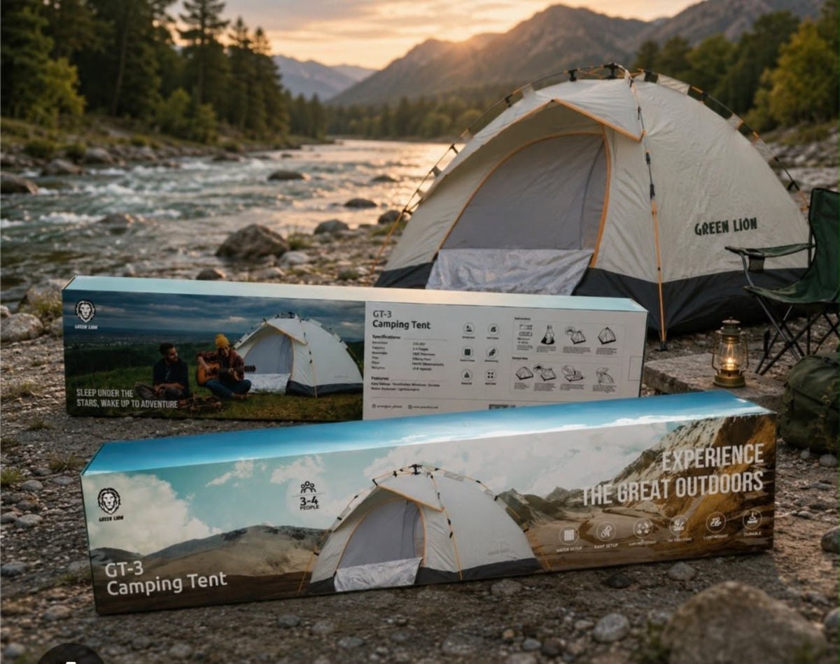 Green Lion GT-3 Camping Tent packaging