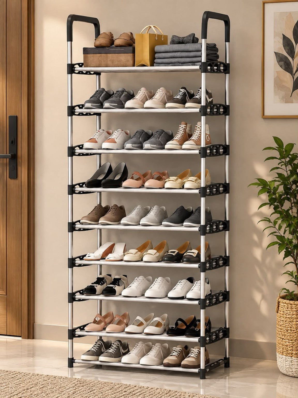 Multi-tier shoe rack organizer