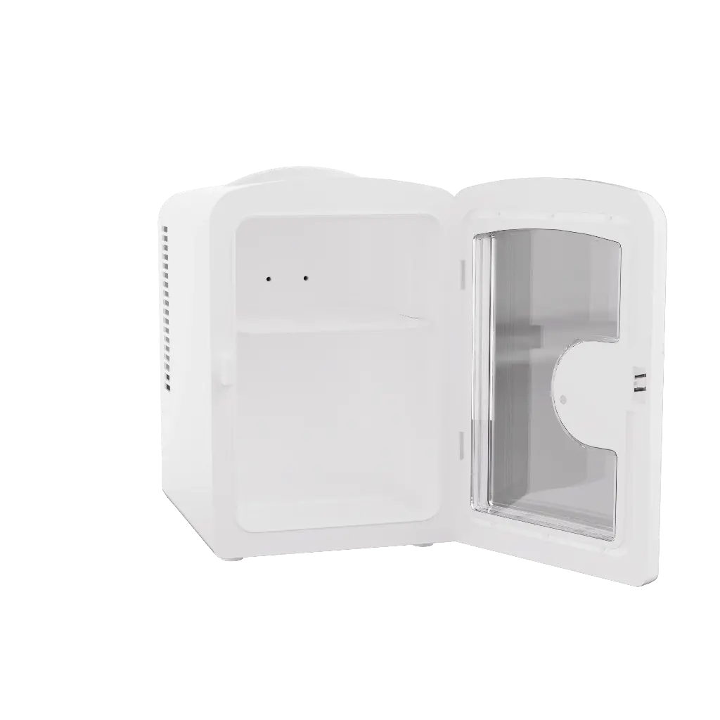 Green Lion GMF-65 4L mini fridge white, door open