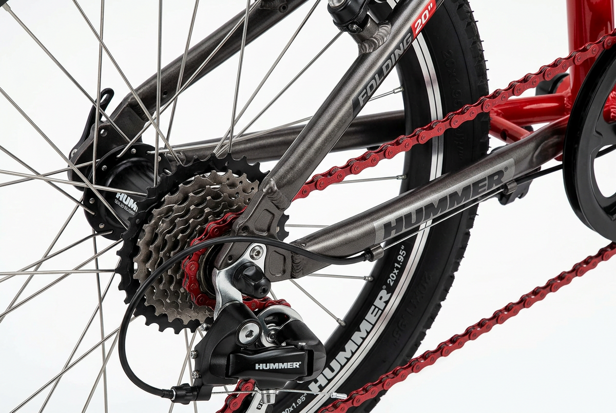 HUMMER Folding Bicycle 20-inch – Red