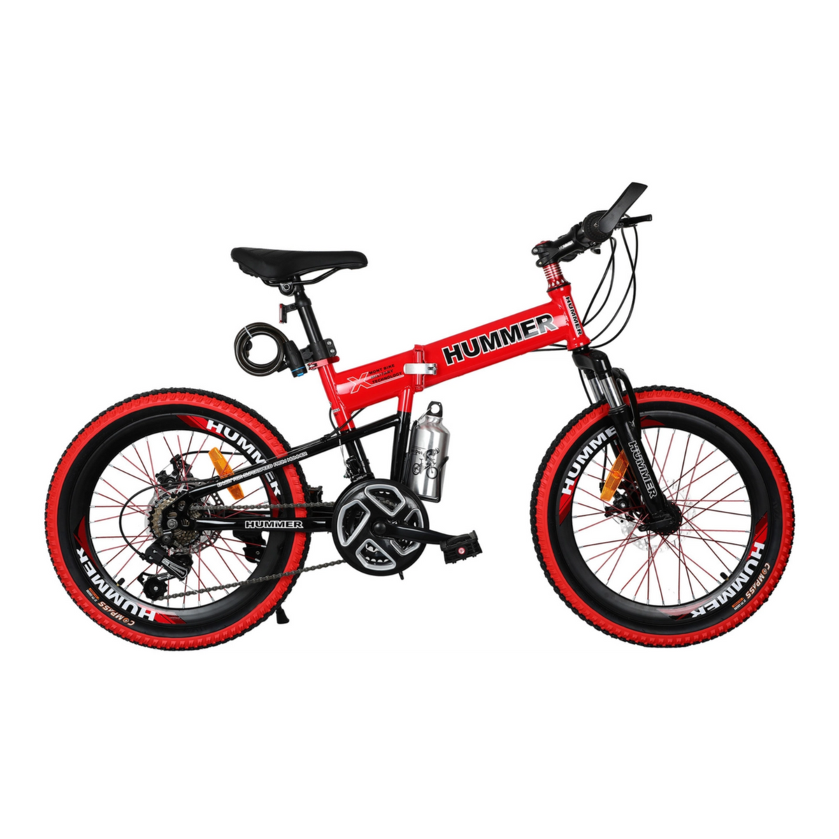 HUMMER red folding bicycle