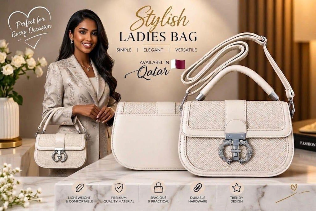 Elegant White Ladies Handbag